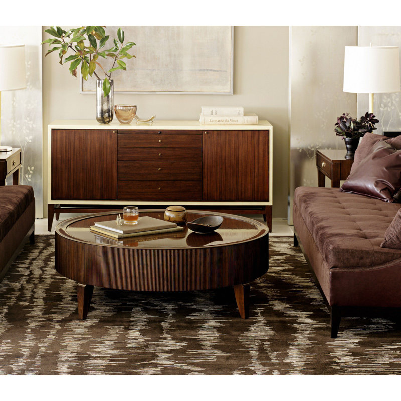 Moire Abstract Area Rug, Rectangle 6' x 9'