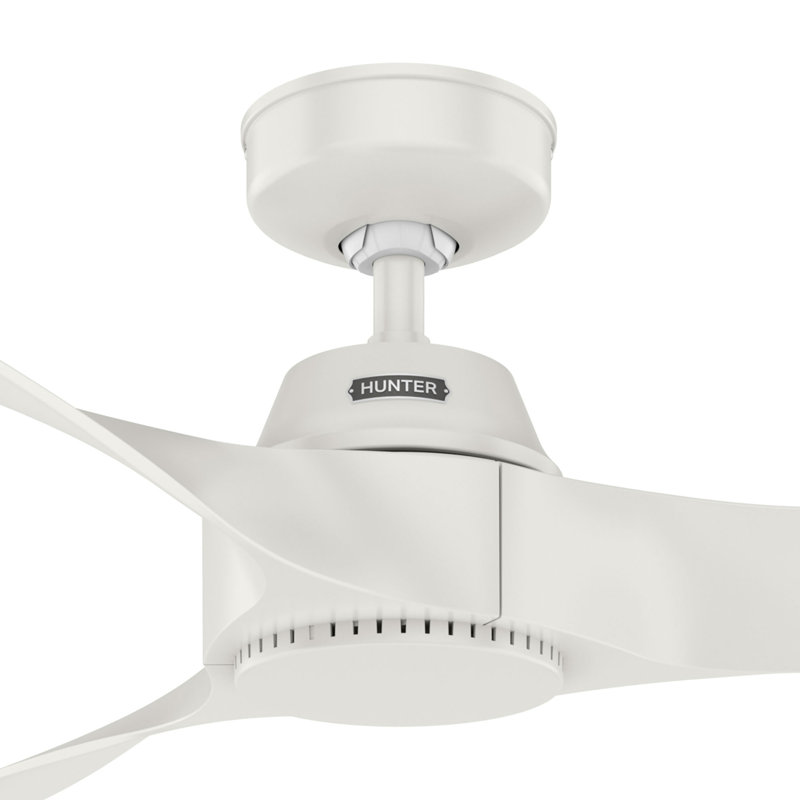 60 inch Mosley ENERGY STAR® Damp Rated Ceiling Fan and Wall Control, White, White