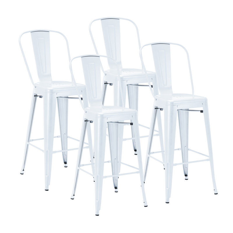 Tabouret de bar galvanisé Gainsborough, Blanc, 30 po