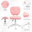 Vanity Office Chair, PU Leather Computer Chair For-768079235