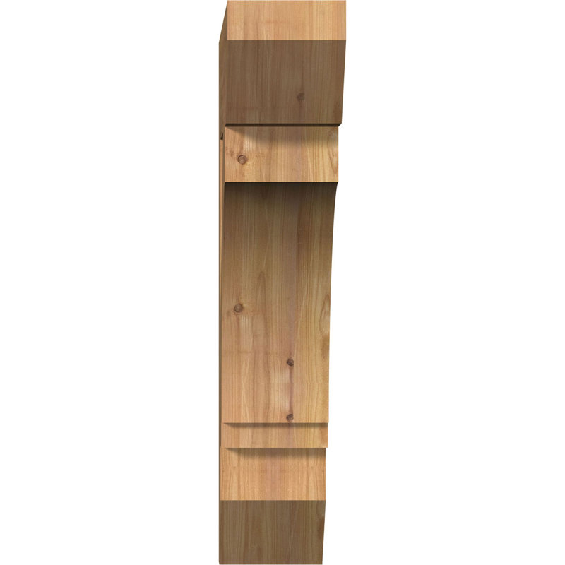 BKTIMP06 Support en bois rustique à lattes impériales, Cèdre rouge de l'Ouest (lisse), H 28 po x l 5,5 po x P 24 po