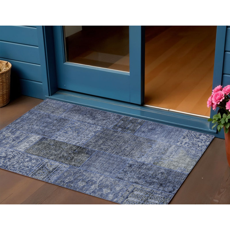 HomeRoots Rectangle Machine Woven Area Rug