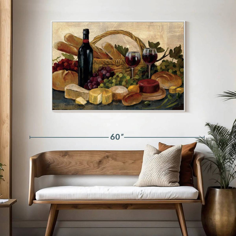 Récompense toscane Toscane, Cadre flottant blanc, 46 po x 31 po