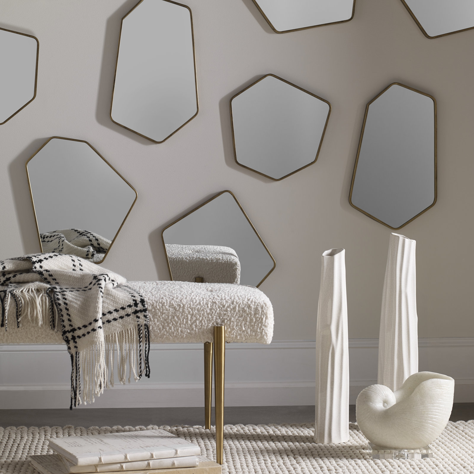 Fischer Metal Irregular Wall Mirror