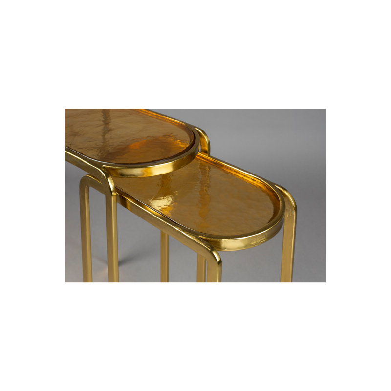 Bandu Glass Nesting End Table