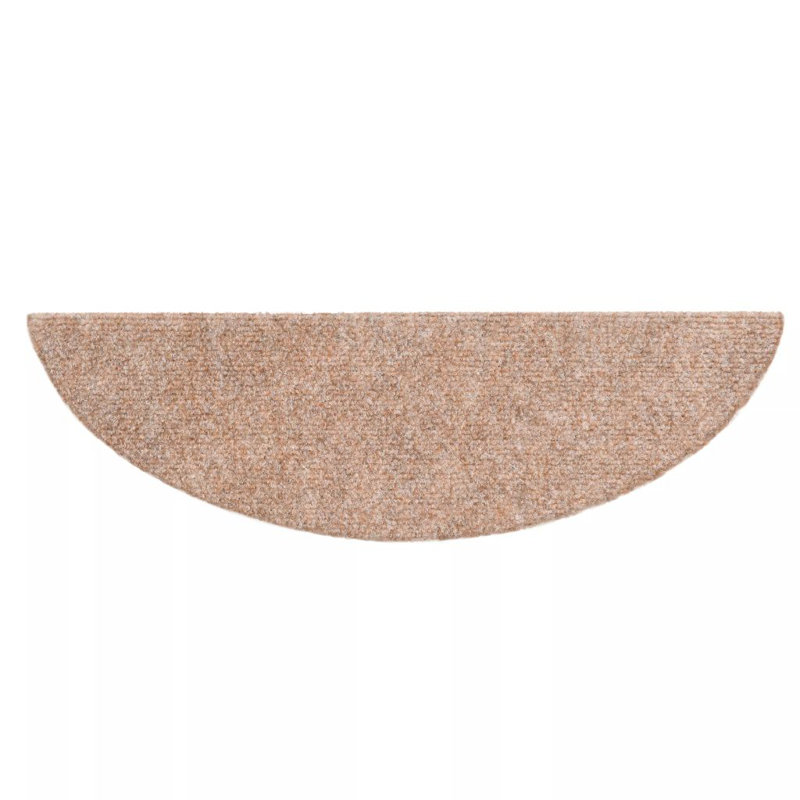 Non-Slip Stair Tread, Half-Circle 56 x 17 x 3cm, 5, Cream