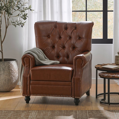 Canapé inclinable capitonné à boutons, siège de style cinéma maison, fauteuil avec dossier inclinable et fauteuil inclinable avec dossier inclinable et fauteuil inclinable avec décoration de rivet