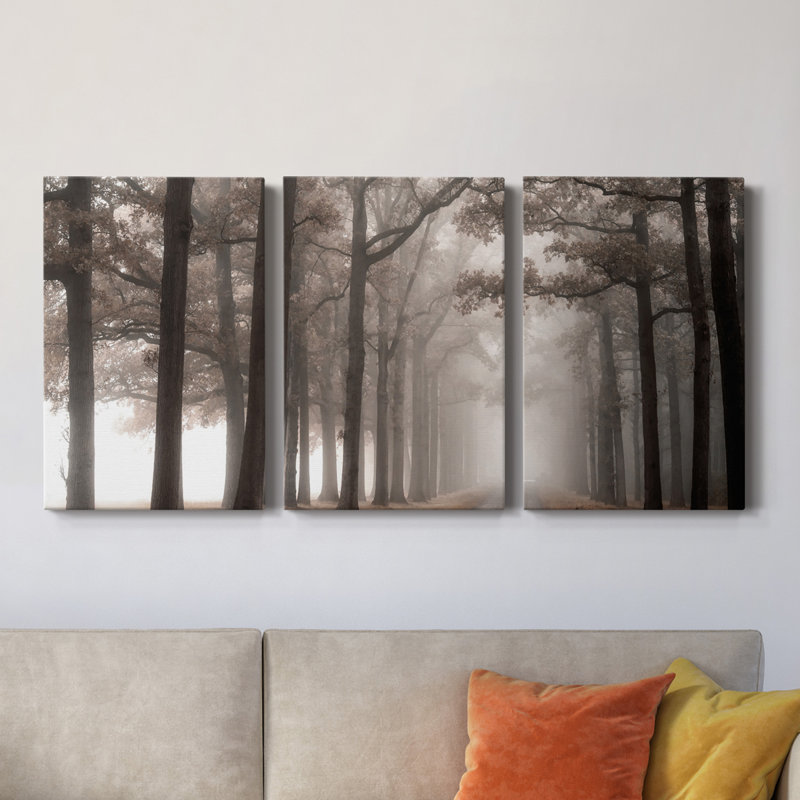 «Misty Road», reproduction de cadre photo sur toile, H 60 po x l 120 po x P 1 po