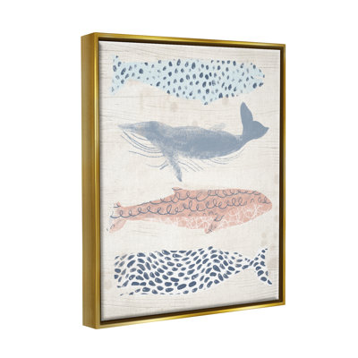 Baleines à motif maritime par June Erica Vess