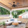 60 In. Indoor Matte Black Layered Caged Ceiling Fan With Light Kit, Reversible Blades And Remote Included