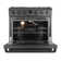 Cosmo 36 In. Lumin Collection 6.0 Cu. Ft. Gas Range With 6 Sealed Burners And Convection Oven In Matte Black