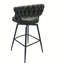 Ensemble de 2 tabourets de bar, chaise d'îlot de cuisine non réglable, tabouret de bar rotatif à 360 degrés avec dossier et repose-pieds