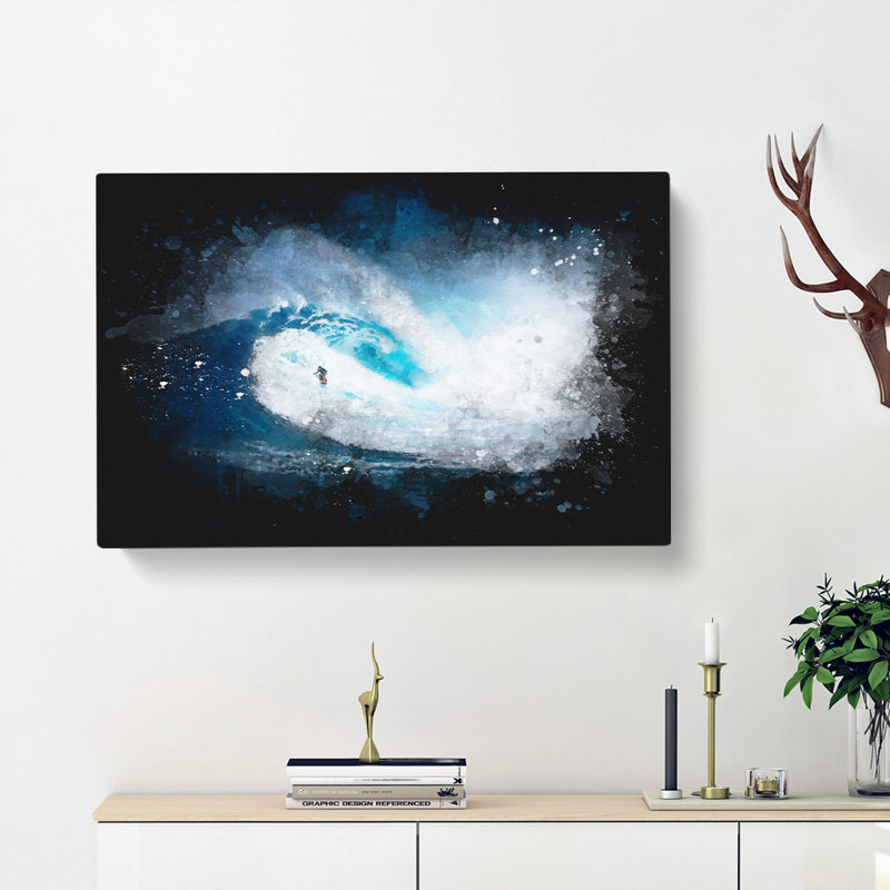 Surfing The Wave - Wrapped Canvas, 40cm H x 60cm W x 3cm D