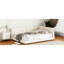 Lit plateforme tapissier beige pour grand lit - Élégance moderne et lit à accès portuaire, surface de sommeil confortable