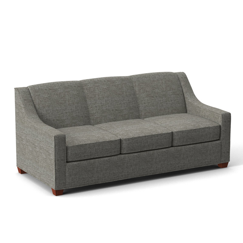 Phillips Square Arm Sofa with Reversible Cushions, BM Cherry, Archetype Quartz, 34.5" H x 76" W x 36" D