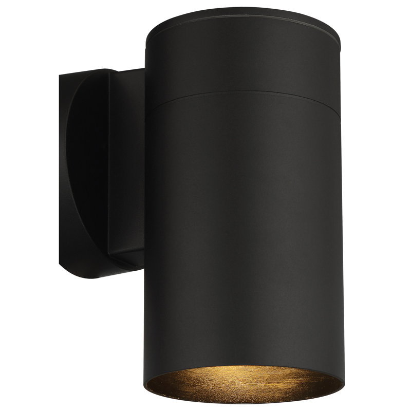 Donabelle Steel Wall Light, Black, 7.75" H x 4.75" W x 6.5" D