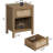 Boho Rattan 3 Piece Bedroom Set, 6-drawer 56.85" Wide Dresser And 2 Nightstand-1932148289