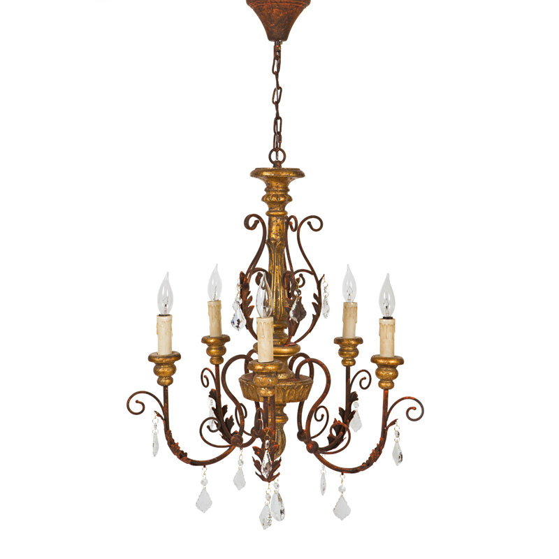 Lustree 5 lumières façon bougie/classique Milan