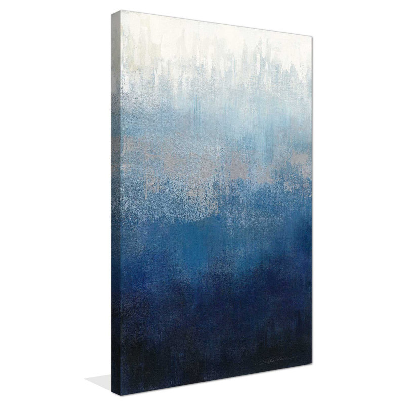 «Silver Wave II» par Silvia Vassileva, reproduction sur toile, H 40 po x l 24 po, Toile tendue, Sans cadre