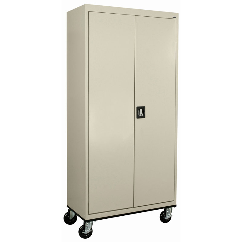 Steel, 78" H x 36" W  x  24" D, Putty