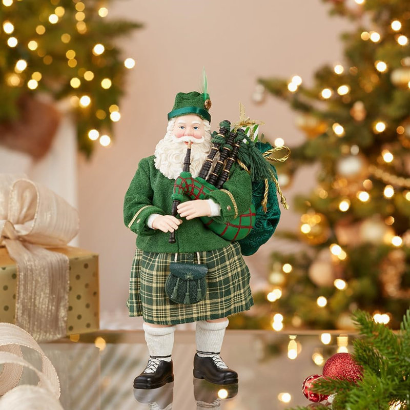 Figurine de Noël musicale irlandaise Kurt Adler Fabriche, 10,5 po