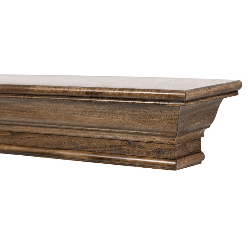 Marion Floating Wood Fireplace Mantal Shelf - Provincial, 60"