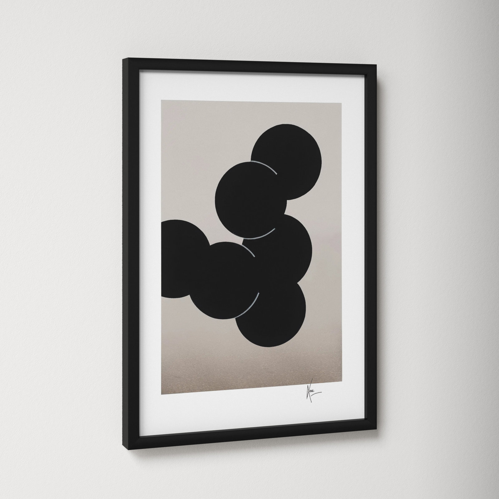 Orbit by Lee Lessem, Black, 20" H x 14" W x 1.25" D