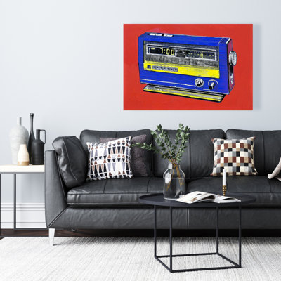 Toile rétro avec alarme radio | Art musical décoratif pour la maison