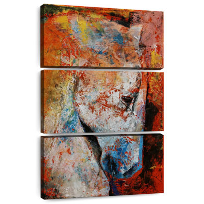 Brampt White Abstract Horse