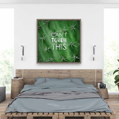 Impossible de le toucher - Toile encadrée botanique argentée | Décoration