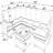 Leather Match Large Seating Modular Sectional