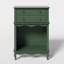 Armoire de rangement pour animaux, 2 tiroirs et espace semi-ouvert, litière cachée pour chat, table de bout multifonctionnelle - vert