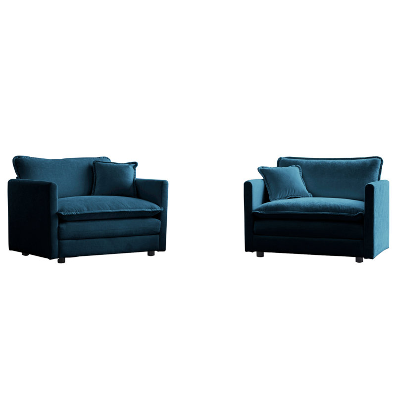 Ensemble de 2 fauteuils d'appoint Modern, Blanc