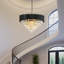 Modern Black Vertical Slat & Crystal Chandelier, E14 Base, 4 Size Options, No Bulb-1840788018-1840788017-1840788021