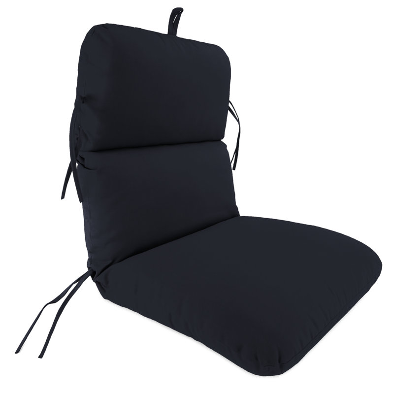 Byrom 22" x 45" Outdoor Chair Cushion with Ties and Loop, Navy