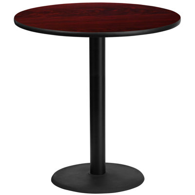 Jamey 24'' Round Laminate Table Top with 18'' Round Bar Height Table Base