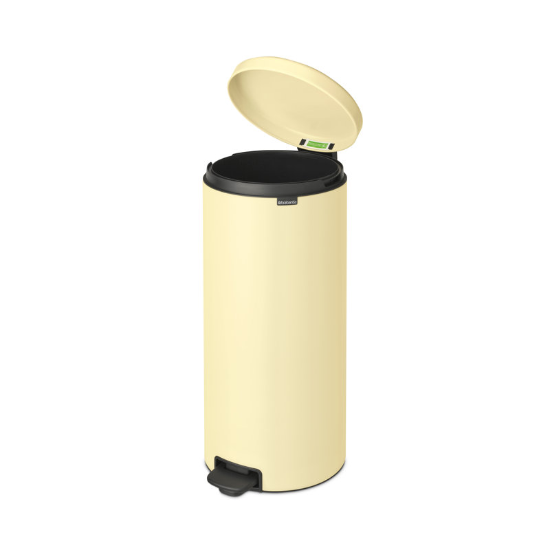 Brabantia NewIcon Step On Trash Can, 8 Gallon (30 Liter), Mellow Yellow