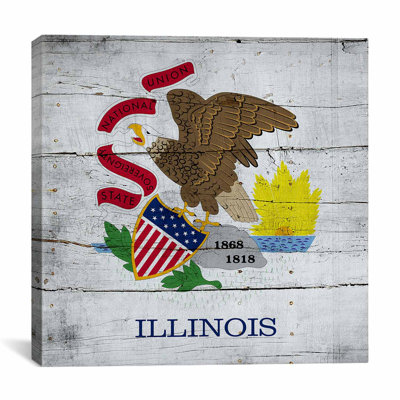 Drapeau de l'Illinois - impression sur toile