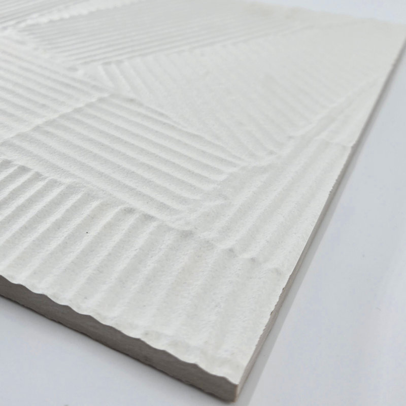 Carrelage mural texturé 3D 24 po x 48 po Paperstone, Blanc / Blanc