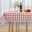 Nappe rectangulaire imperméable en vinyle à carreaux avec envers en flanelle, 132 x 178 cm, rouge