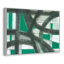 «Emerald Glass Stain - Floater Frame», reproduction d'art sur toile-46823601-46823598