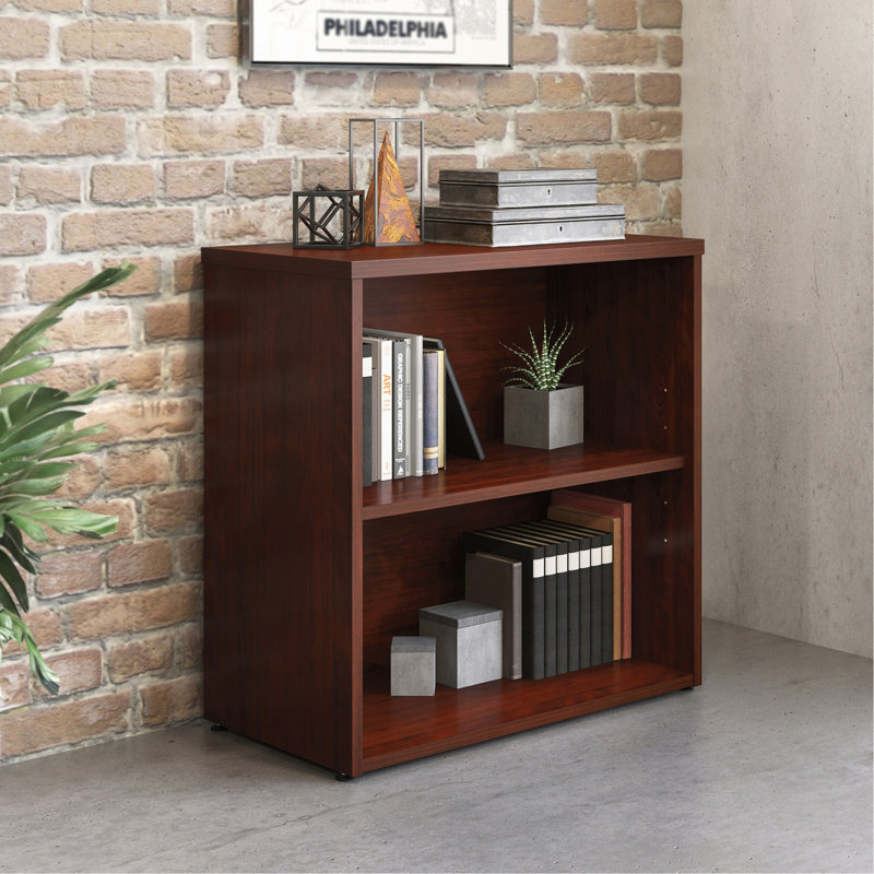 Bibliothèque à 2 tablettes, finition rouge