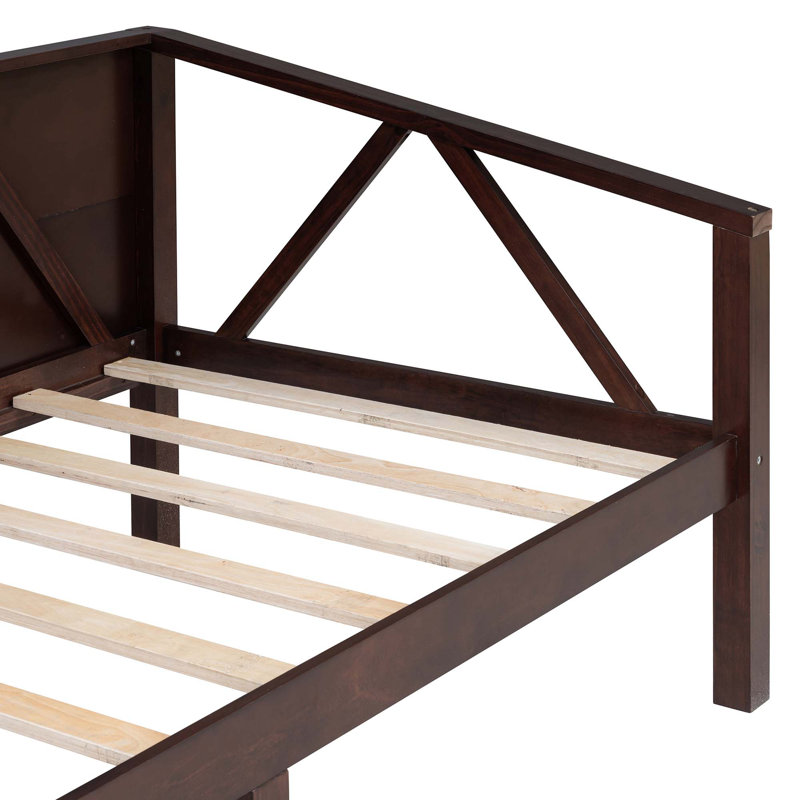 Lit de jour, lit plateforme pour chambre à coucher, Lit simple, Espresso