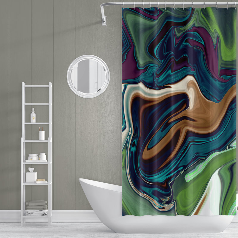Rideau de douche simple abstrait, H 72 po x l 70 po