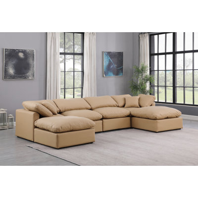 Canapé modulaire en similicuir 6 pièces Itala