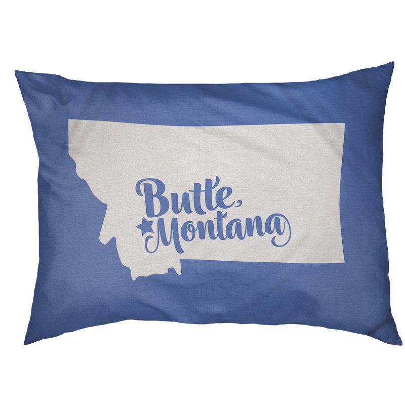 Coussin pour chien d’extérieur butte montana, Petit (l 28 po x P 18 po x H 6 po), Bleu