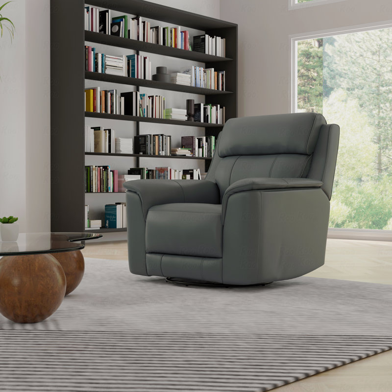 Oslo Manual Glider With Recliner Function In Sapphire, Blue