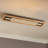 Shineo 1 - Light Square / Rectangle Dimmable Wood LED Flush Mount