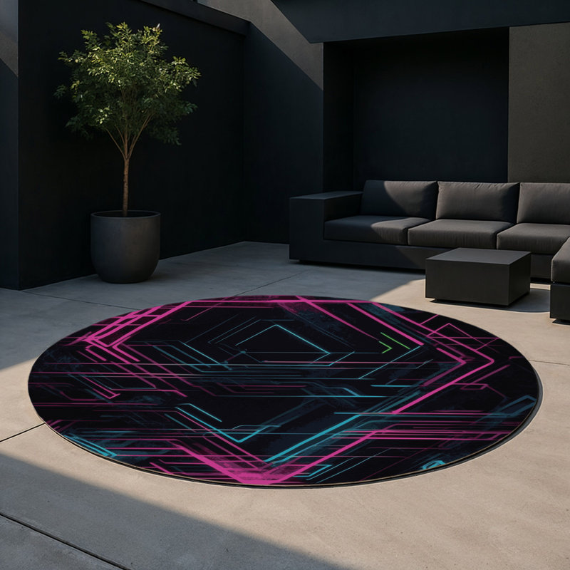 Spectrum Leap Indoor And Outdoor Area Rug, Round 5'