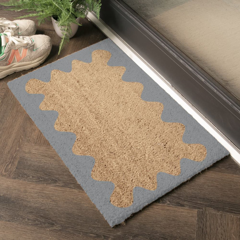Annalou Kitchen Mat, Grey/Orange